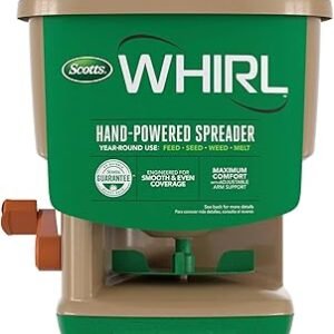 Scotts Whirl Hand-Powered Spreader for Seed, Fertilizer, Salt, Ice Melt, Handheld Spreader Holds up to 1,500 sq. ft. Product