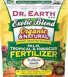 DR EARTH INC 756P Exotic Dr. Earth Exoitc Blend Palm, Tropical & Hibiscus Fertilizer 4lb, Natural